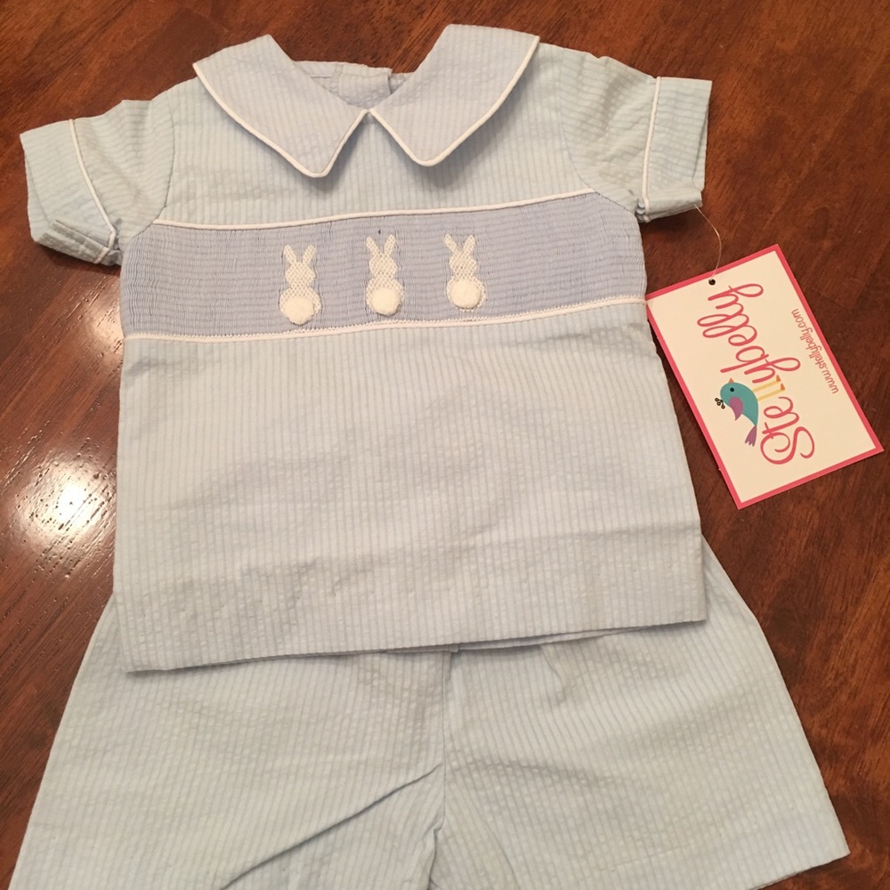 Seersucker Easter Short Set Boys